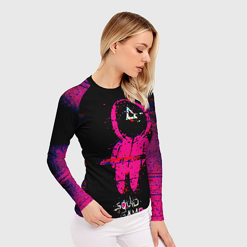 Женский рашгард Игра в кальмара глитч / 3D-принт – фото 3