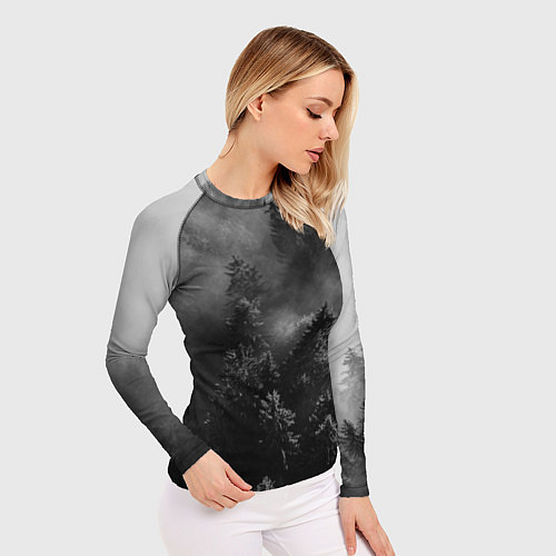 Женский рашгард МРАЧНЫЙ ЛЕС FOREST / 3D-принт – фото 3