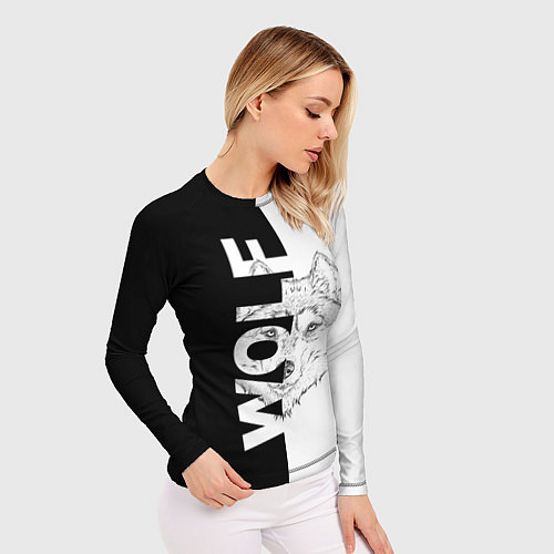 Женский рашгард WOLF Волк / 3D-принт – фото 3