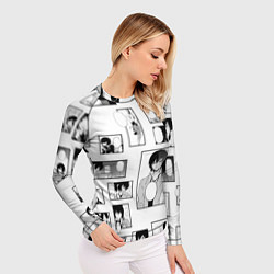 Рашгард женский Дадзай фрэймы, цвет: 3D-принт — фото 2