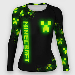 Женский рашгард MINECRAFT NEON LOGO CREEPER