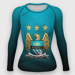 Рашгард женский Manchester City Teal Themme, цвет: 3D-принт