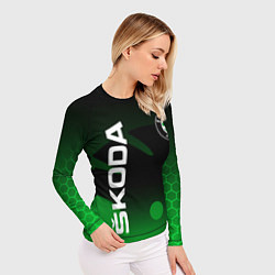 Рашгард женский SKODA SPORT GRADIENT ШКОДА СПОРТ, цвет: 3D-принт — фото 2
