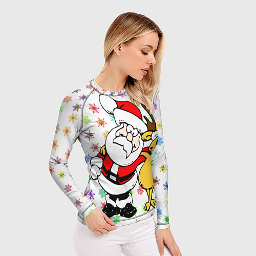 Женский рашгард Счастливого всем Рождества / 3D-принт – фото 3