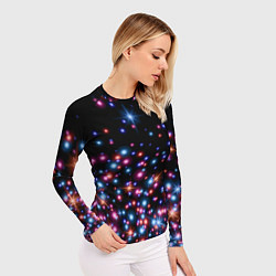 Рашгард женский ПРАЗДНИЧНЫЕ НОВОГОДНИЕ ОГОНЬКИ 2022, цвет: 3D-принт — фото 2