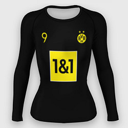 Рашгард женский Haaland 9 - Borussia Dortmund, цвет: 3D-принт