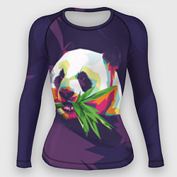Рашгард женский Панда с бамбуком, цвет: 3D-принт