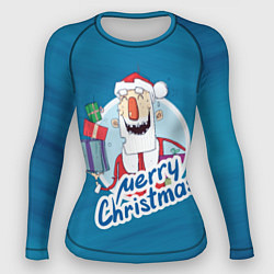 Рашгард женский Поздравляшки, цвет: 3D-принт