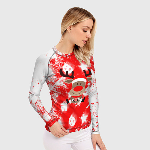 Женский рашгард Новый год в разгаре / 3D-принт – фото 3