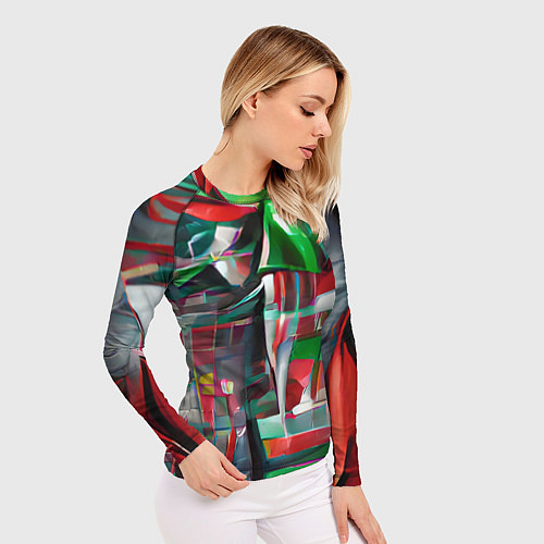 Женский рашгард Бодрый Новый год / 3D-принт – фото 3