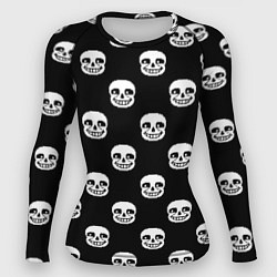 Женский рашгард UNDERTALE SANS SKULL FACE PATTERN УЗОР