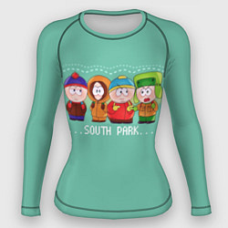 Рашгард женский South Park - Южный парк Кенни, Кайл, Эрик и Стэн, цвет: 3D-принт