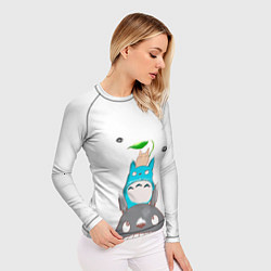 Рашгард женский Аниме Тоторо, помощники и чернушки под снегом, цвет: 3D-принт — фото 2