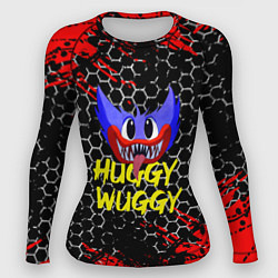 Рашгард женский Huggy Wuggy соты, цвет: 3D-принт