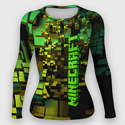 Рашгард женский Minecraft, pattern 2022, цвет: 3D-принт