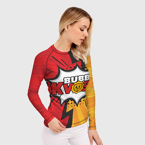 Женский рашгард Бабл квас сила / 3D-принт – фото 3