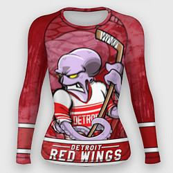 Рашгард женский Детройт Ред Уингз, Detroit Red Wings Маскот, цвет: 3D-принт