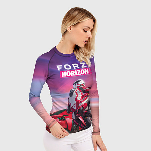 Женский рашгард Forza Horizon 5 - sports car and bike / 3D-принт – фото 3
