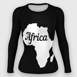 Рашгард женский Африка на чёрном, цвет: 3D-принт