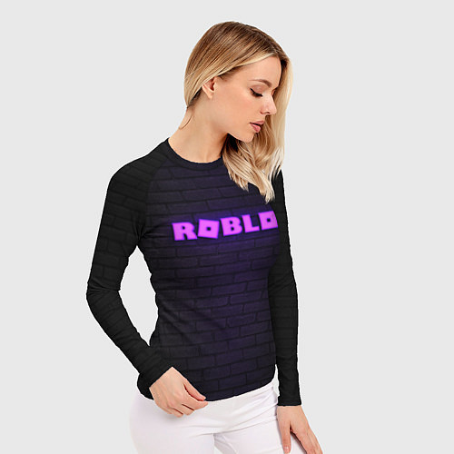 Женский рашгард ROBLOX NEON LOGO ИГРА РОБЛОКС / 3D-принт – фото 3