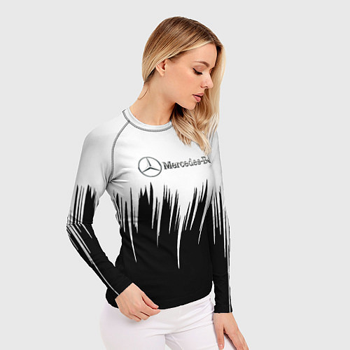 Женский рашгард Mercedes-Benz: White / 3D-принт – фото 3