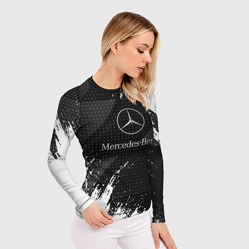 Женский рашгард Mercedes-Benz - Темный / 3D-принт – фото 3