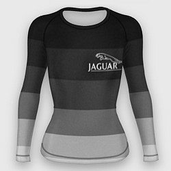 Рашгард женский Jaguar, Ягуар Серый градиент, цвет: 3D-принт