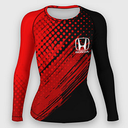 Рашгард женский Honda - Red texture, цвет: 3D-принт