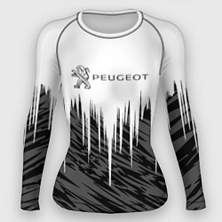 Рашгард женский Peugeot logo auto, цвет: 3D-принт