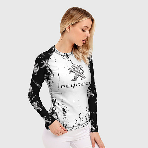 Женский рашгард Peugeot паттерн львов / 3D-принт – фото 3