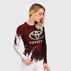 Рашгард женский Toyota Вектор, цвет: 3D-принт — фото 2