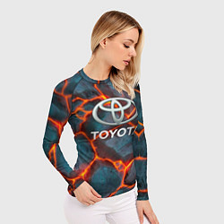 Рашгард женский Toyota Вулкан из плит, цвет: 3D-принт — фото 2