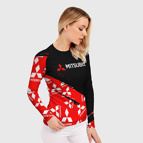 Женский рашгард Mitsubishi - Диагональ паттерн / 3D-принт – фото 3