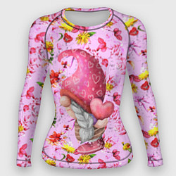 Рашгард женский Цветочный гном, цвет: 3D-принт