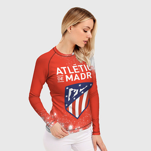 Женский рашгард ATLETICO MADRID Брызги / 3D-принт – фото 3