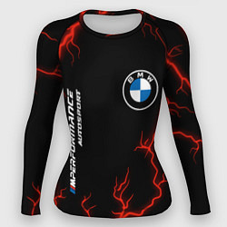 Рашгард женский BMW Autosport Молнии, цвет: 3D-принт