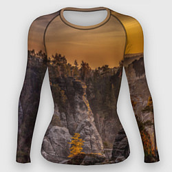 Женский рашгард ГОРЫ И ЛЕС НА ЗАКАТЕ