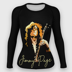 Рашгард женский Led Zeppelin Лед Зеппелин Jimmy Page, цвет: 3D-принт