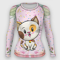 Рашгард женский Милый пятнистый котик, цвет: 3D-принт