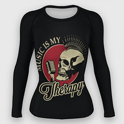 Рашгард женский Музыкотерапия, цвет: 3D-принт