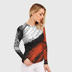 Рашгард женский БЕЛО-РЫЖИЙ ГРАНЖ, цвет: 3D-принт — фото 2