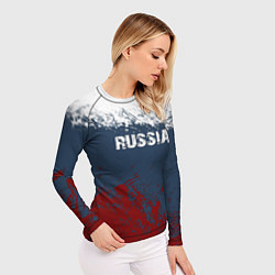 Рашгард женский Россия - краски, цвет: 3D-принт — фото 2