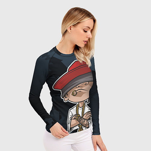 Женский рашгард Пацанчик с татухами / 3D-принт – фото 3