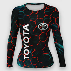 Рашгард женский Toyota соты, цвет: 3D-принт