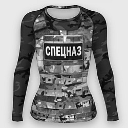 Рашгард женский Бронежилет - спецназ России, цвет: 3D-принт