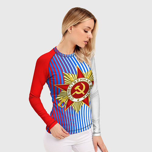 Женский рашгард ДЕНЬ ПОБЕДЫ ПЕРЕХОД / 3D-принт – фото 3