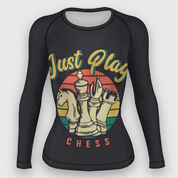 Рашгард женский Just Play Шахматы, цвет: 3D-принт