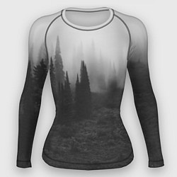 Рашгард женский Туманный лес - туман, цвет: 3D-принт