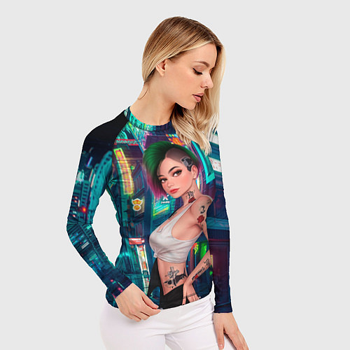 Женский рашгард Judy Cyberpunk2077 Киберпанк / 3D-принт – фото 3