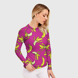 Рашгард женский Banana pattern Summer Color, цвет: 3D-принт — фото 2